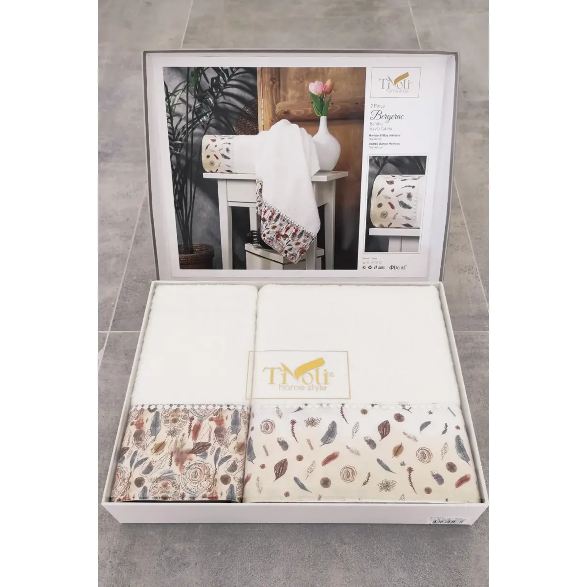 Bergerac - Комплект от 2 бамбукови кърпи за баня - Изключително меки и водопоглъщащи