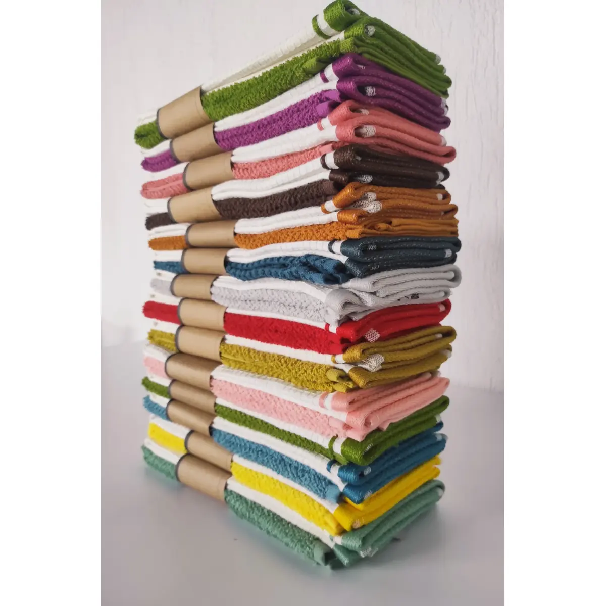 Комплект от 2 кухненски кърпи – 100% памук – бродирана кърпа за сушене – 40x60 см