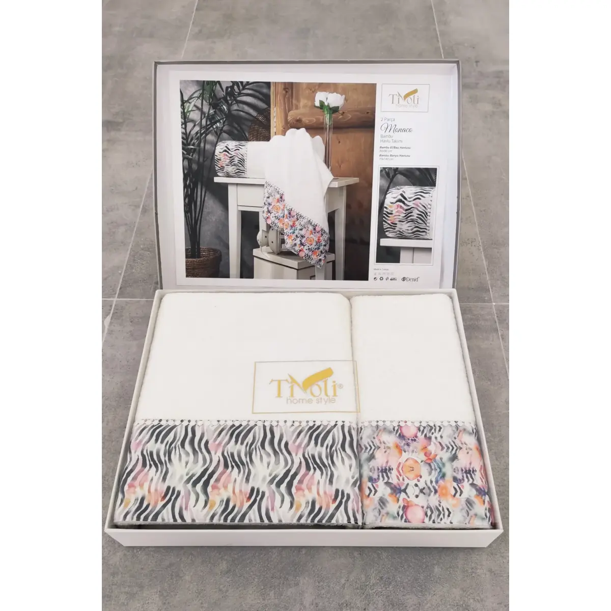 Monaco - Комплект от 2 бамбукови кърпи за баня - Изключително меки и водопоглъщащи