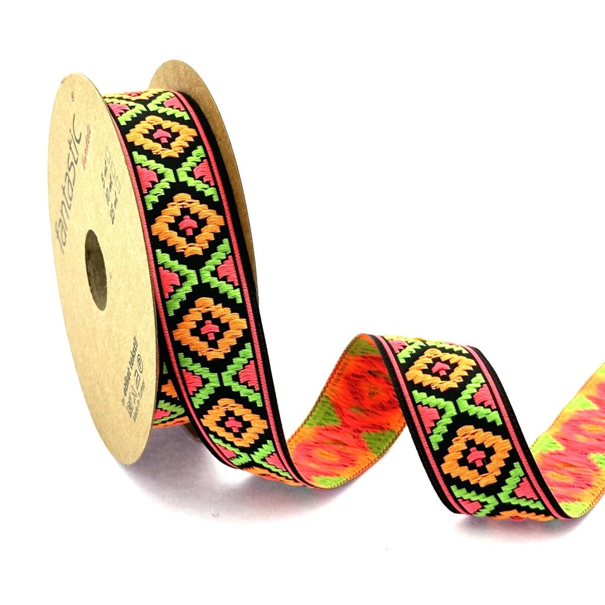 Декоративен ширит с цветни мотиви W-25914