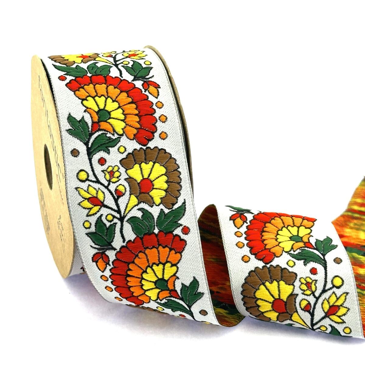 Декоративен ширит с цветни мотиви W-50134