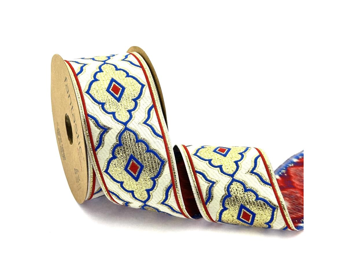 Декоративен ширит с цветни мотиви W-50135