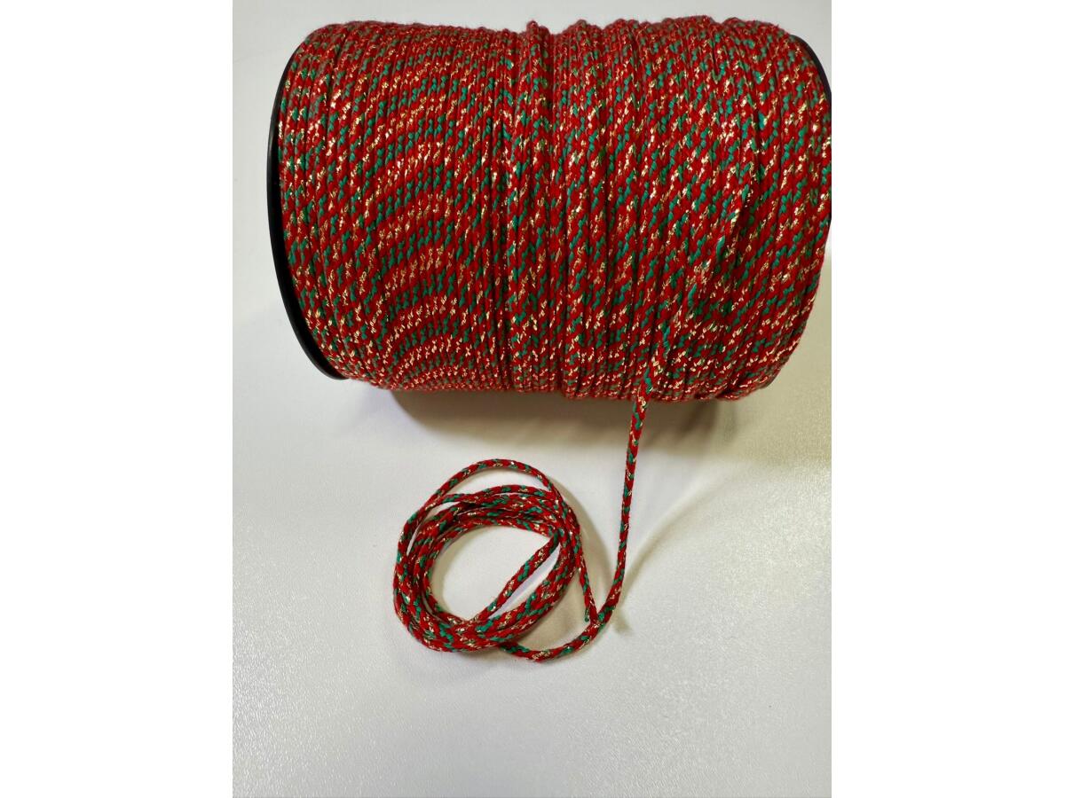 кордон трес зелено червено злато