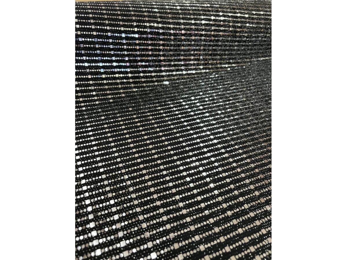 Трико Полиамид Спандекс Черно Сребро Плат