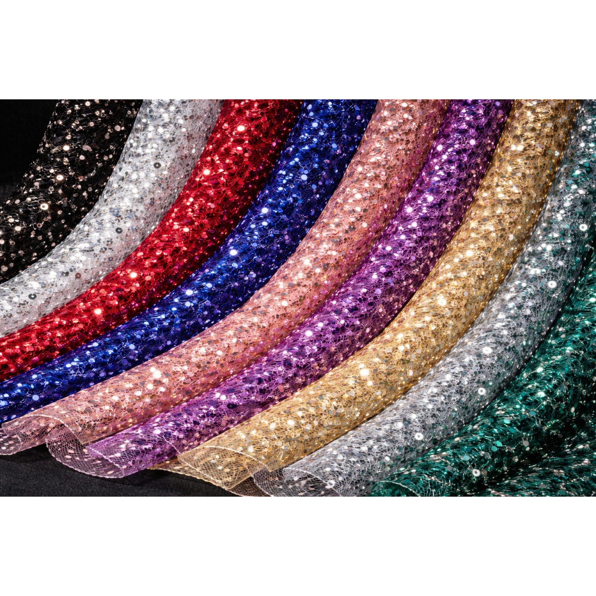 Тюл Максимус Пайети Перли Плат